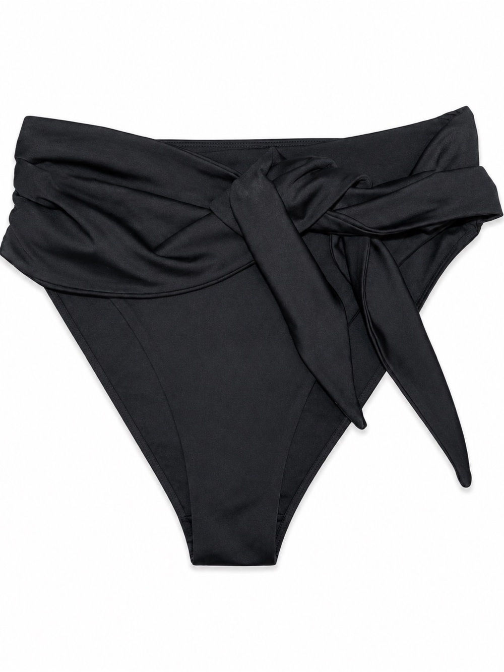 EUC Cleo Harper Black High Rise Tie Front Swim Bottom Size M